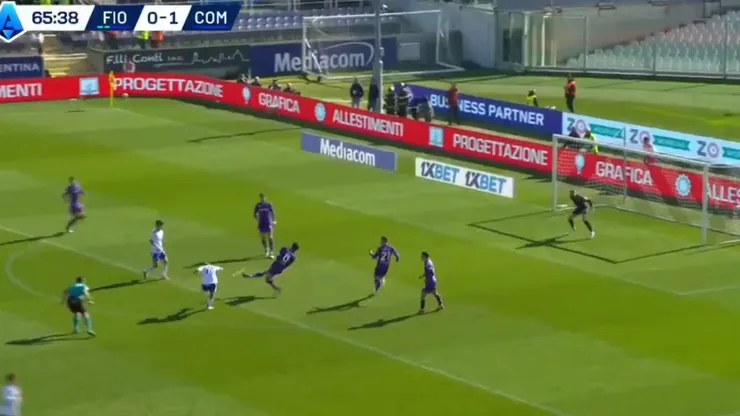 Atento Scaloni: el golazo de afuera del área de Nico Paz para la victoria de Como ante Fiorentina