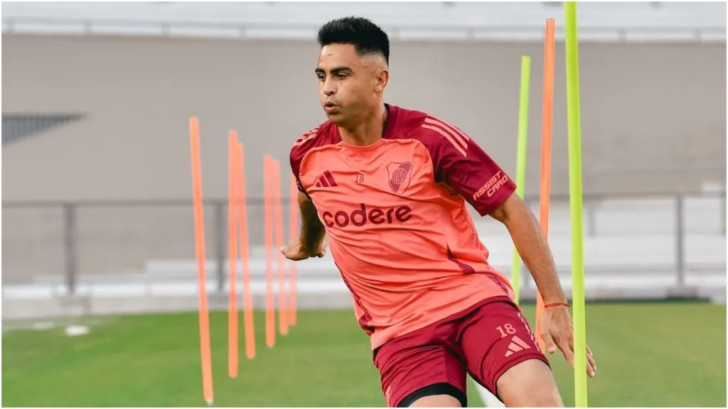 Pity Martínez entrenándose en River.