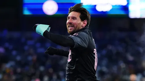 El festejo de Lionel Messi.