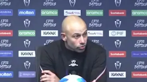 Javier Mascherano, en la rueda de prensa tras el triunfo ante Sporting KC.