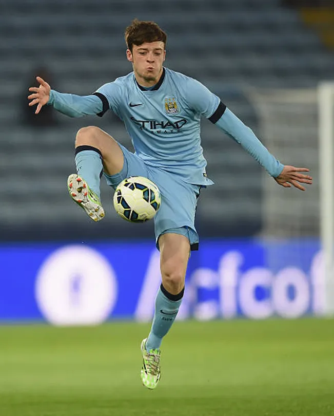 Brandon Barker en las inferiores del Manchester City.