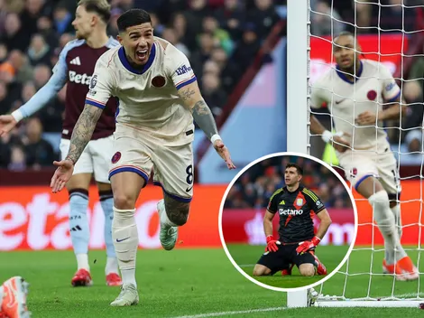 Enzo Fernández venció al Dibu Martínez y convirtió el gol para que Chelsea le gane a Aston Villa