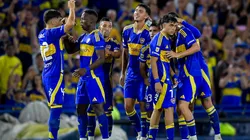 Los jugadores de Boca celebrando un gol ante Aldosivi.