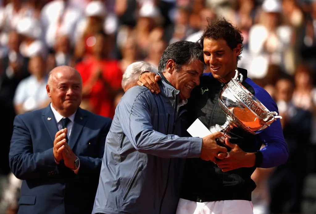 Toni y Rafa celebran el título en Roland Garros 2017. (Foto: Getty).