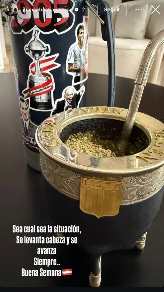 El posteo de Juan Sebastián Verón.