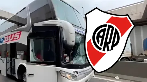 Un micro que trasladaba juveniles de River protagonizó un choque múltiple con dos camiones