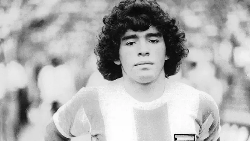 Diego Maradona el día de su debut en la Selección Argentina mayor.