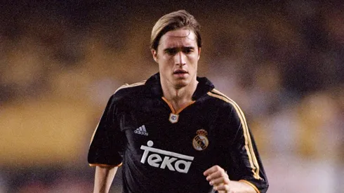 Javier Dorado con la camiseta de Real Madrid.
