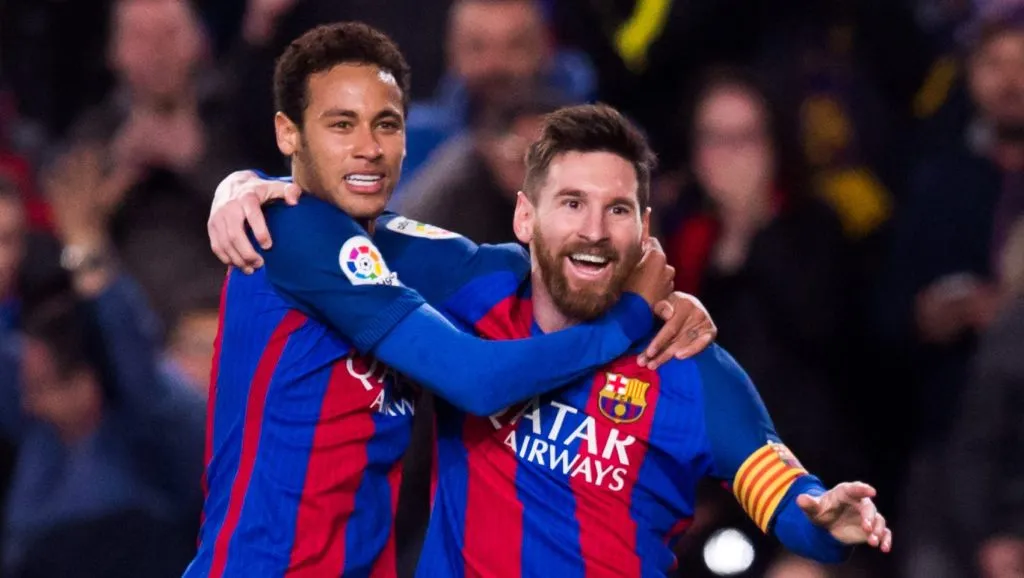 Neymar Jr. y Lionel Messi en el Barcelona.