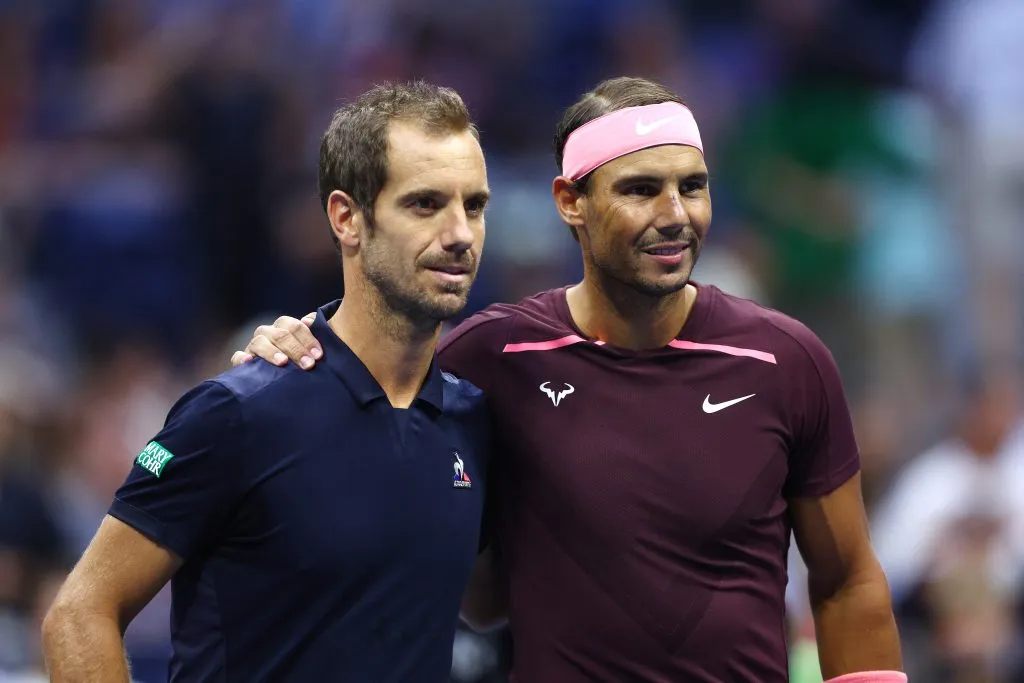 Gasquet y Rafa en el US Open 2022. (Foto: Getty).
