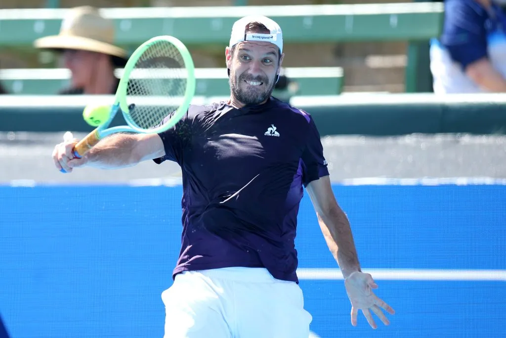 Richard Gasquet y su inconfundible revés a una mano. (Foto: Getty).