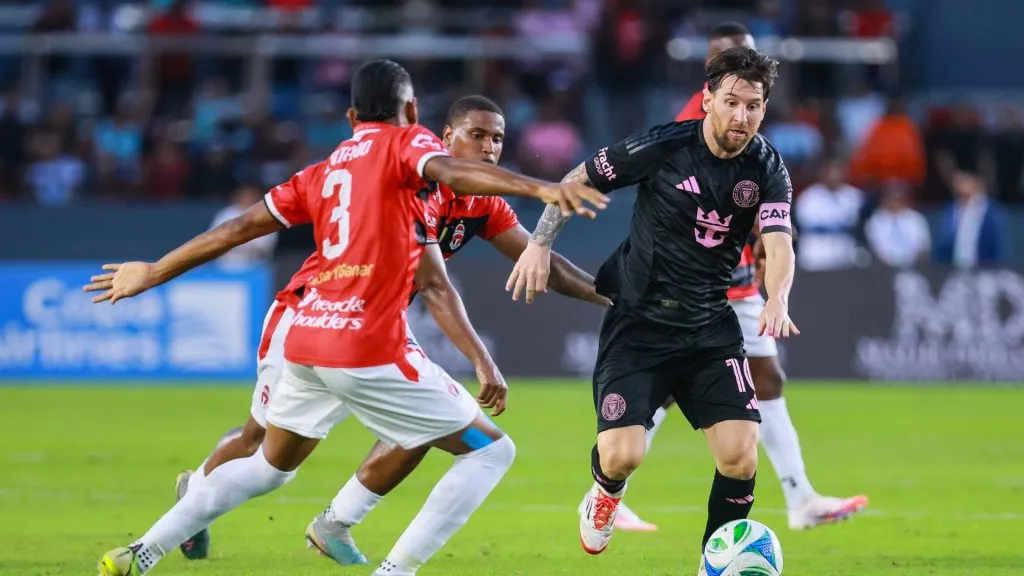Lionel Messi, en el duelo ante Sporting San Miguelito (Getty Images).