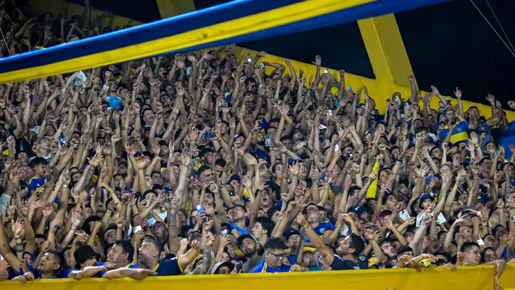 Los hinchas de Boca en La Bombonera.
