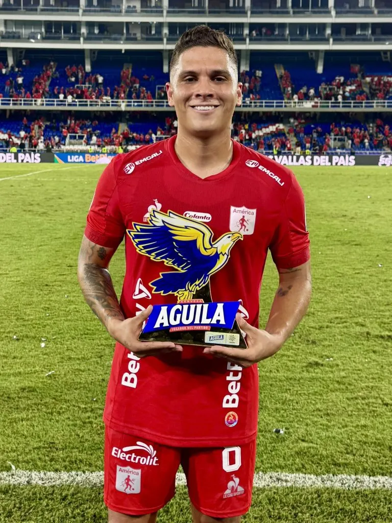 Juanfer, figura ante Deportivo Pereira. (Foto: Prensa América de Cali).