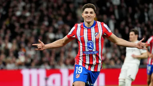 Julián Álvarez celebra su gol ante Real Madrid.
