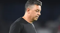 Marcelo Gallardo, cabizbajo en la Supercopa Internacional.