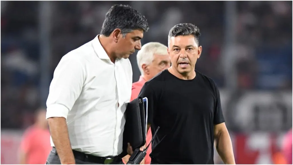 Matías Biscay y Marcelo Gallardo. (Foto: Getty).