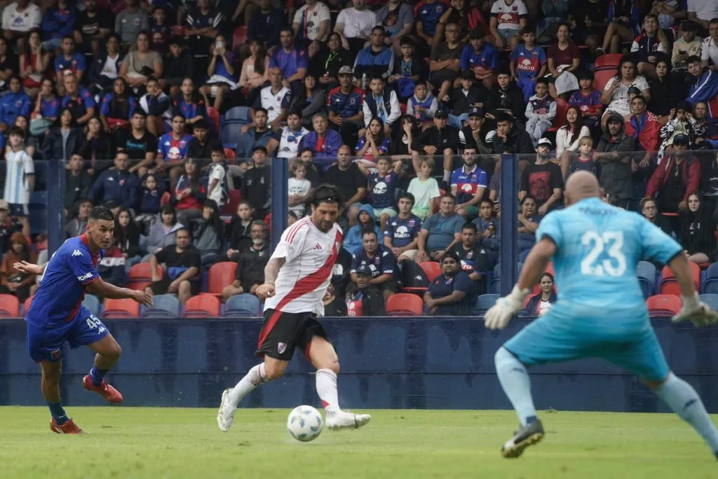 Chori Domínguez en el Senior de River. (Foto: Prensa River).