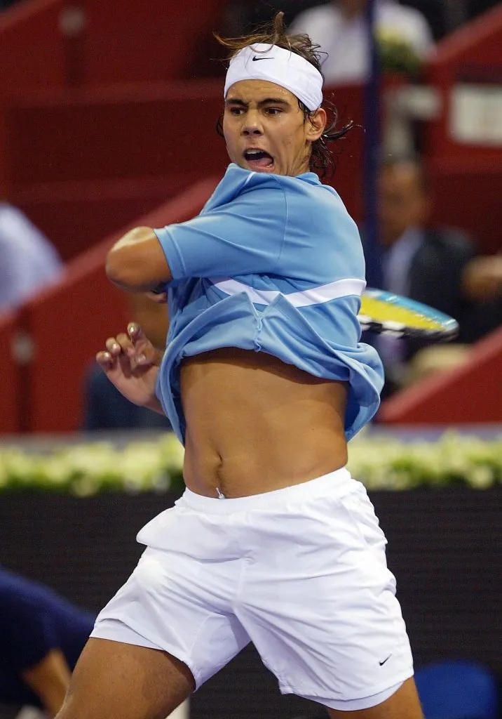Nadal en el partido ante Corretja en Madrid 2003. (Foto: Getty).