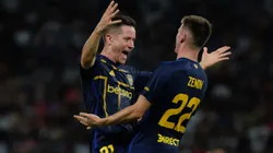Ander Herrera celebrando junto a Kevin Zenón.