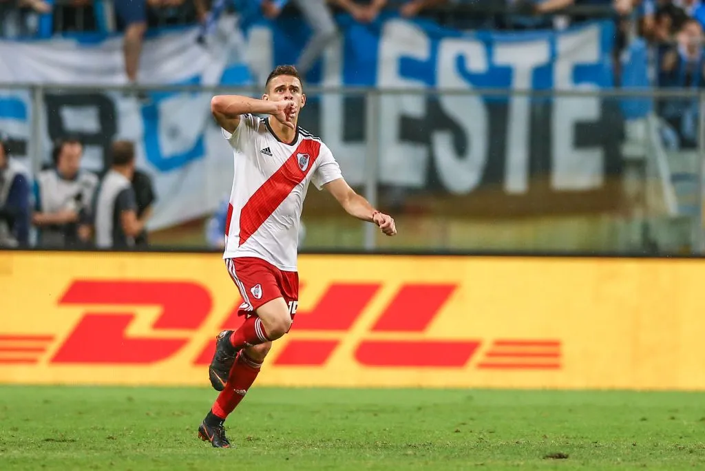 Borré y un tanto clave ante Gremio para dar vuelta el resultado y pasar a la final de la Libertadores 2018. (Foto: Getty).