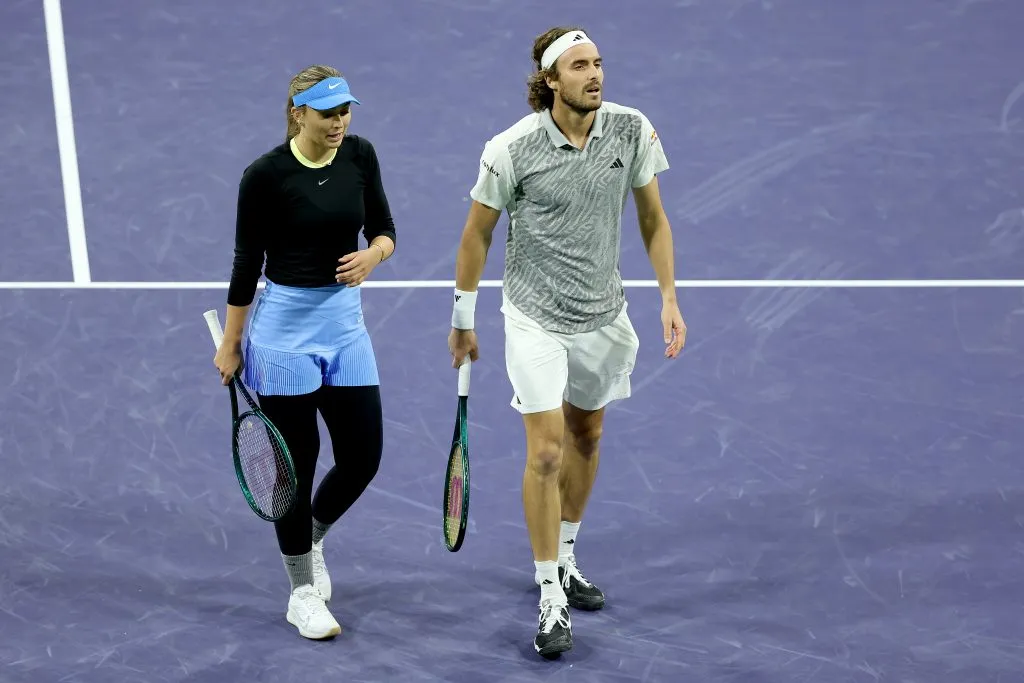 Stefanos Tsitsipas junto a su pareja, la tenista Paula Badosa. (Foto: Getty).