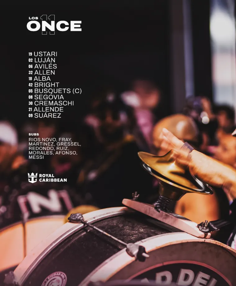 Messi, suplente vs. Charlotte FC. (Imagen: RRSS Inter Miami)