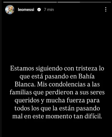 Lionel Messi vía Instagram.