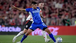 Leandro Díaz y Germán Pezzella en River - Atlético Tucumán