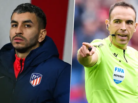 Ángel Correa pidió disculpas tras su polémica con el árbitro Guillermo Cuadra Fernández