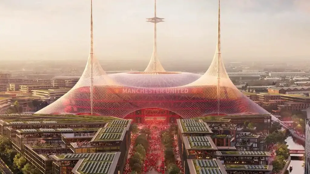 Arte conceptual del nuevo estadio del Manchester United.