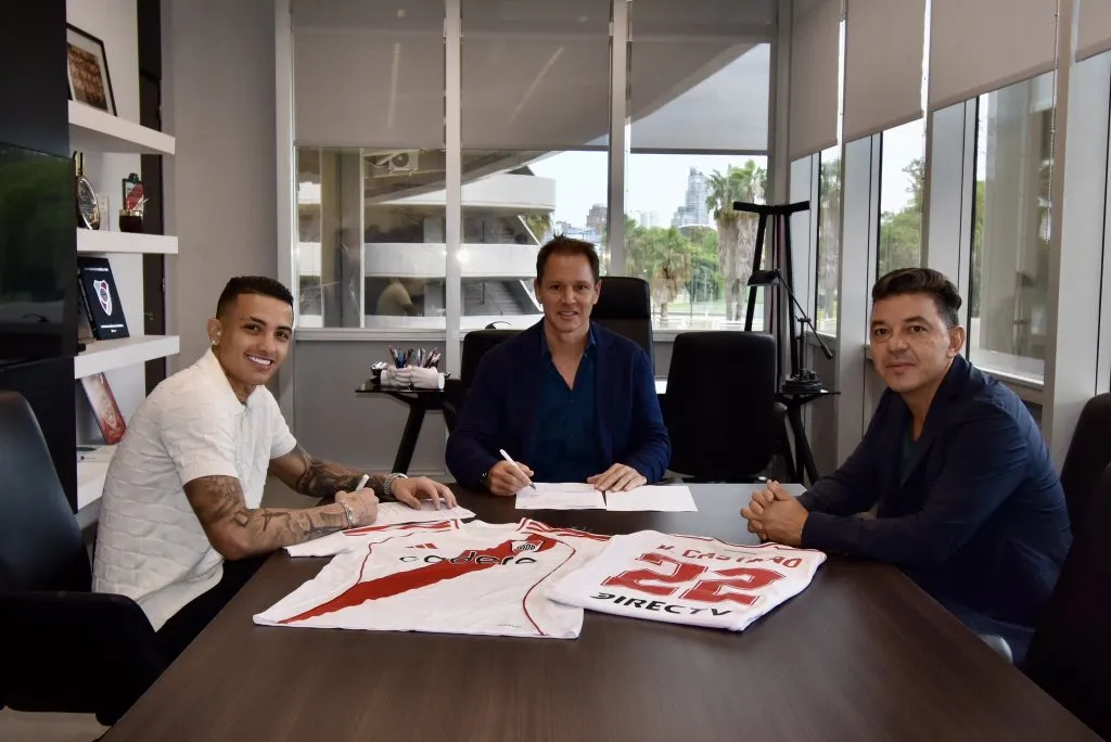 Castaño, Brito y Gallardo. (Foto: Prensa River).