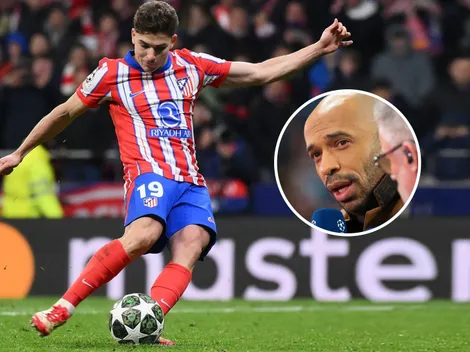 Thierry Henry se sumó al debate sobre el penal de Julián Álvarez: "La primera reacción demuestra lo que realmente pasó"