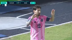 El festejo de Lionel Messi.