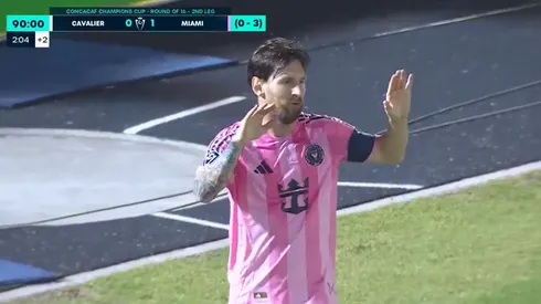 El festejo de Lionel Messi.