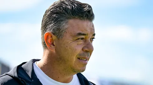 Marcelo Gallardo en el duelo contra Riestra.