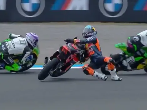 La dramática caída de Valentín Perrone en la última vuelta que lo dejó fuera en el Gran Premio de Argentina