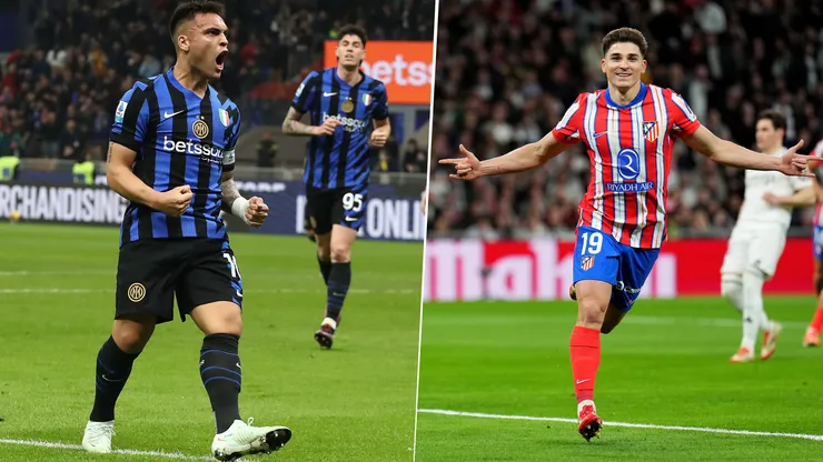 Lautaro Martínez y Julián Álvarez suman 41 goles entre los dos en lo que va de la temporada en Europa.