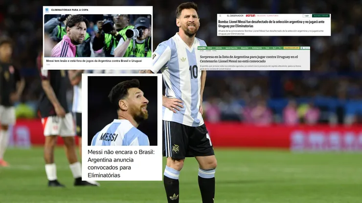 En Uruguay y Brasil no tardó en repercutir la noticia de la ausencia de Lionel Messi en la lista de convocados de Lionel Scaloni.
