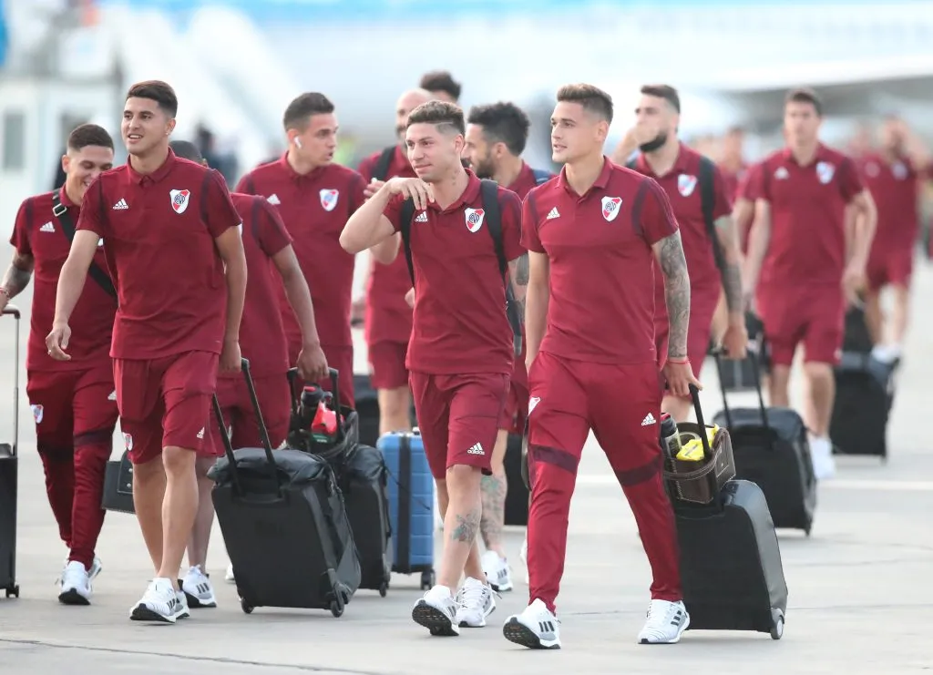 Palacios, Montiel y Martínez Quarta en River en 2019. (Foto: Getty).