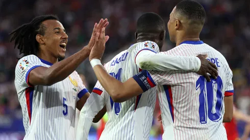 Los jugadores de Francia, eufóricos.