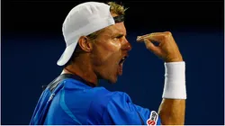 Lleyton Hewitt y su emblemático festejo