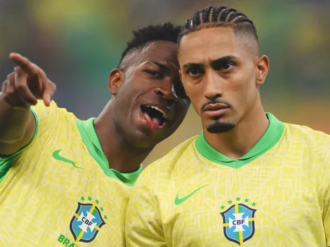 La pelea de Raphinha con Vinícius Jr en pleno partido de Brasil justo antes de jugar contra Argentina