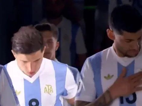 ¿Dedicado a Uruguay? El gesto de Cuti Romero justo antes de que arranque el partido de Argentina