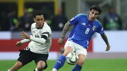 Sandro Tonali y Jamal Musiala en el último Italia - Alemania.