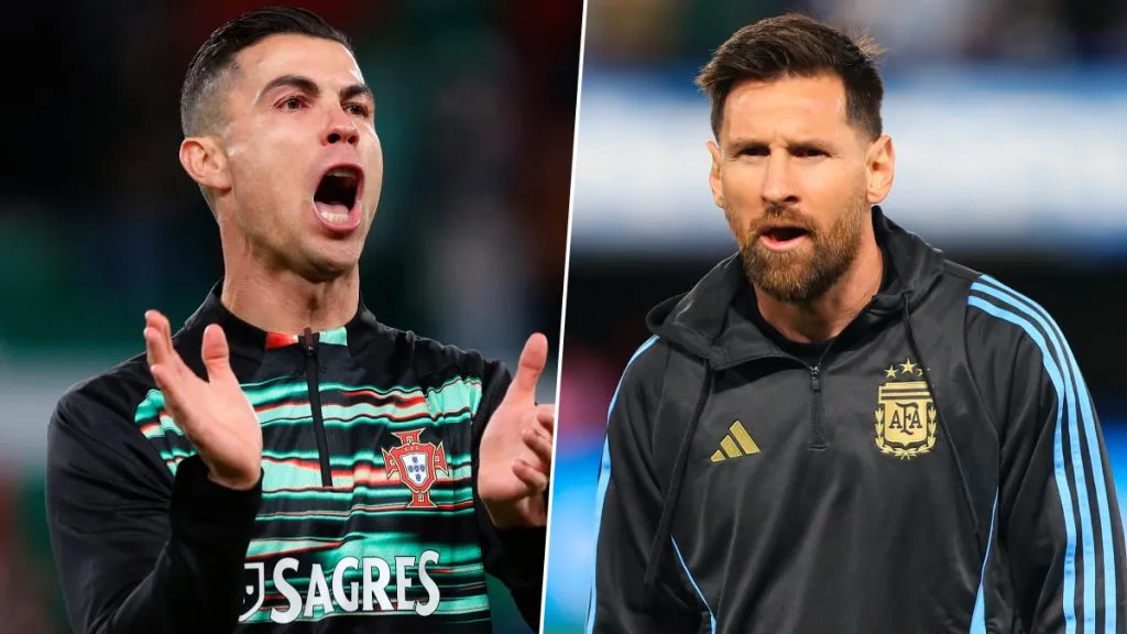 Cristiano Ronaldo y Lionel Messi, dos de los mejores futbolistas de la historia. (Getty Images)