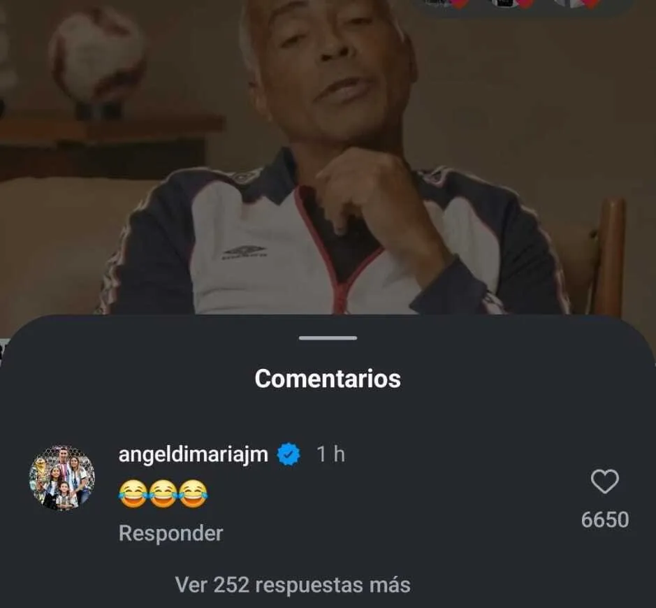 La respuesta de Di María a las declaraciones de Raphina. Foto: Instagram.