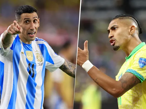 La reacción de Ángel Di María ante los comentarios Raphina sobre Argentina y Brasil