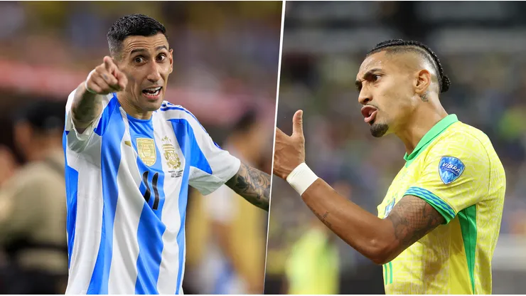 La reacción de Ángel Di María ante los comentarios Raphina sobre Argentina y Brasil
