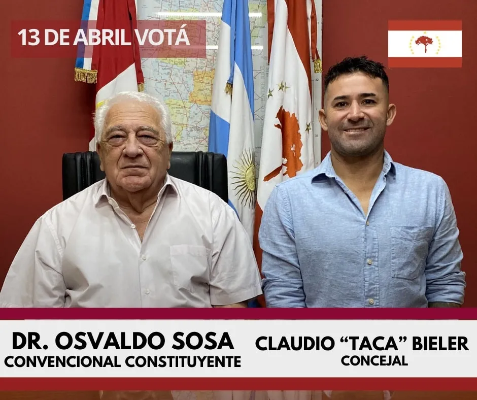 Bieler y su candidatura a Concejal por Vera. Foto IG.